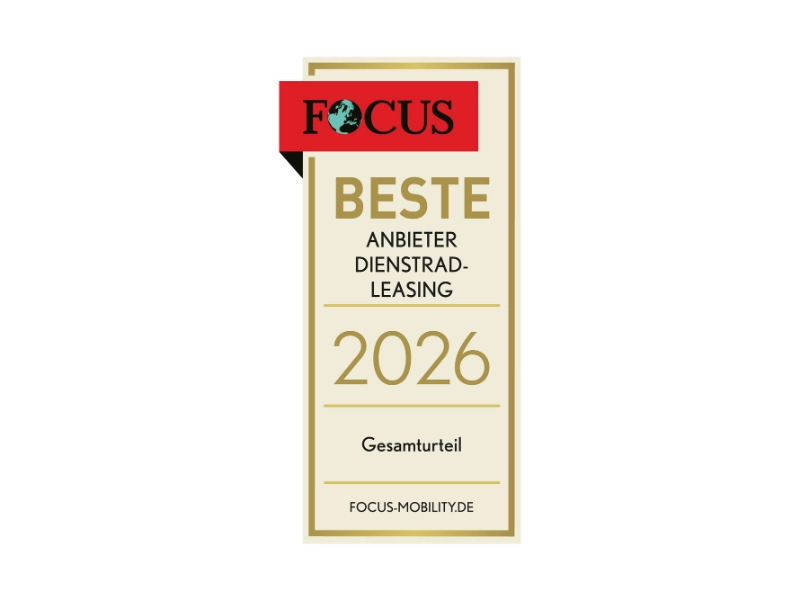 FOCUS Beste Anbieter Dienstradleasing 2026 Gesamturteil